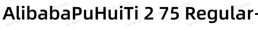 AlibabaPuHuiTi 2 75 Regular字体转换